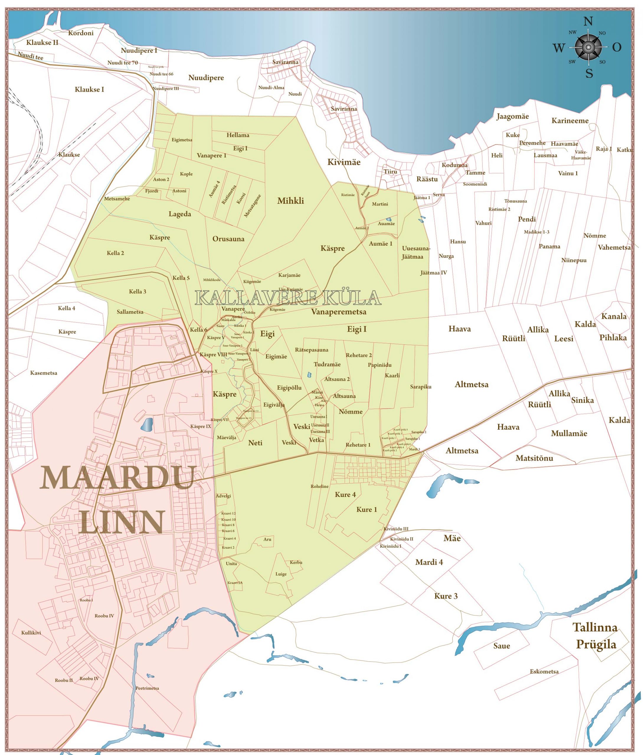 Kallavere küla 2011 kaart